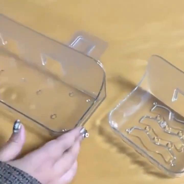 Clear Acrylic Bathroom Organizer: Wall-Mounted, Large Size, 24cm , Perfect for Storage and Organization In Your Bathroom