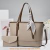 Pu Leather Large Tote Bag For Women With Zipper Pocket And Inner Compartments For Daily Commuting