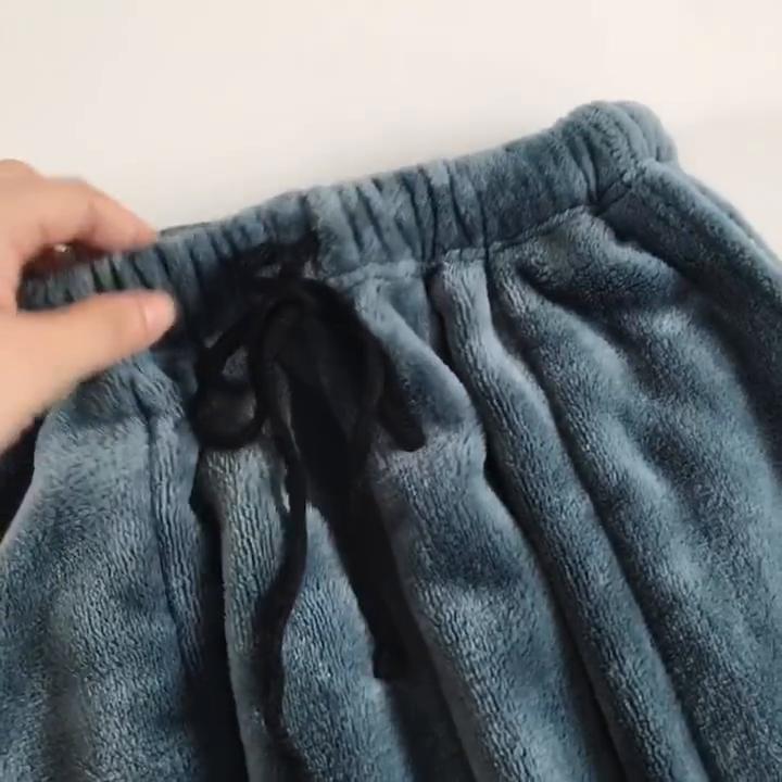 L-3XL Vintage tlusté teplé oblečení oblečení na spaní pánské froté pyžamo kalhoty podzimní zimní kalhoty spánkové kalhotky domácí ležérní kalhoty pro muže