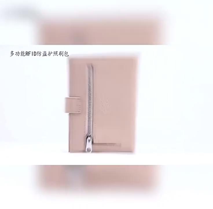 Portafoglio Passaporto da Donna RFID Porta Passaporto da Viaggio Pelle PU Organizzatore Documenti Portacarte Portafoglio con Tasca con Cerniera