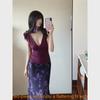 Summer Sexy Girl Purple Lace Layered Twopiece Set For Fashionable Wear