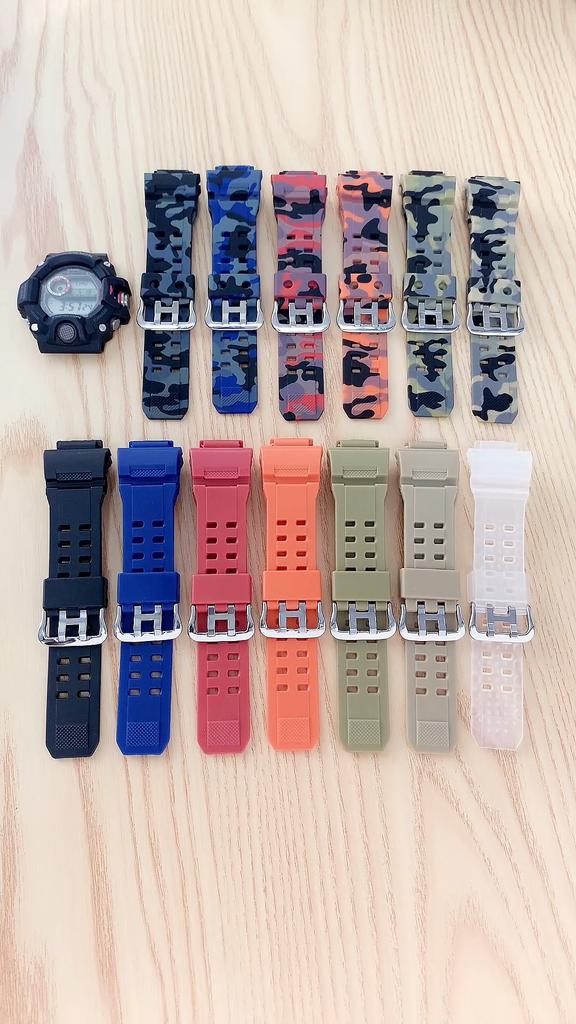 Resin Silicone Strap for Casio G-SHOCK RANGEMAN GW-9400 GW-9300 Men Camouflage Rubber Sport Waterproof Band Watch Accessories