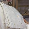 Korean Style Small Daisy Cotton Floral Tablecloth,Tea Table Decoration,Rectangle Table Cover For Kitchen Wedding Dining Room
