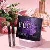 QIBEST Eyeshadow Liquid Matte Pearl Fine Flash Dark Black System of Europe and The United States Punk Smoky Makeup Eyeshadow Liquid