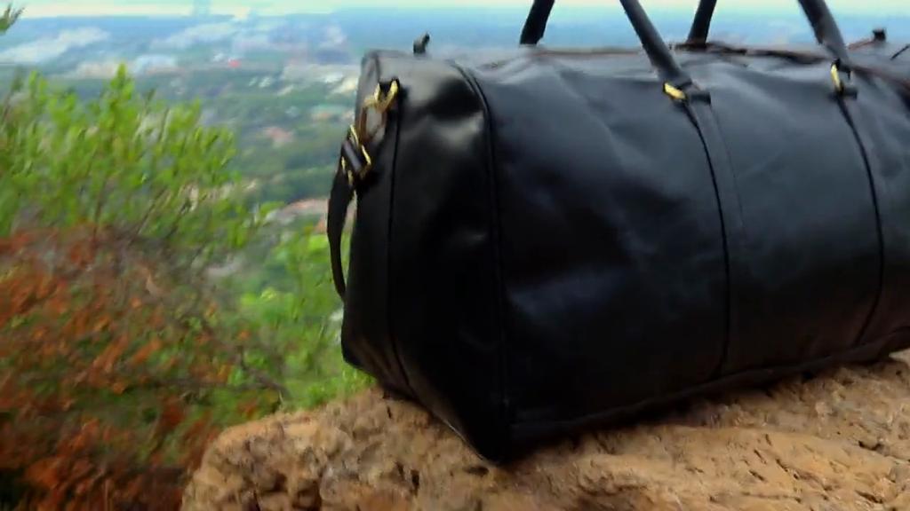 Full Grain Leather Duffle Bag Men's Travel Weekender Holdall