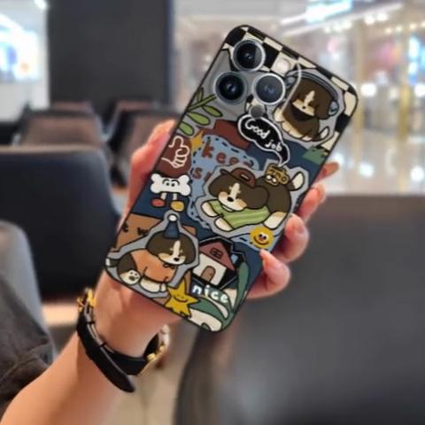 Graffiti Phone Pouch Phone Case For ZTE Blade V40 Vita/A72 Soft case Full wrap Back Cover Cute Animals Anti-knock TPU