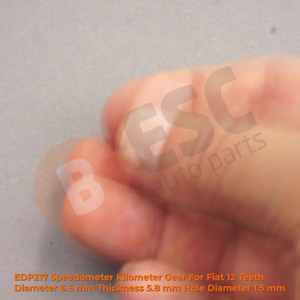 EDP217 Speedometer Kilometer Gear for Fiat 12 Teeth Diameter 6.5 mm Thickness 5.8 mm Hole Diameter 1.5 mm