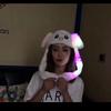 Charming Winter Plush Bunny Ears Hat For Women With Shining And Movable Earflaps