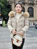 Fashion Winter Woman Parkas Hooded Faux Fur Collar Short Coats Thick Warm Women's Jackets