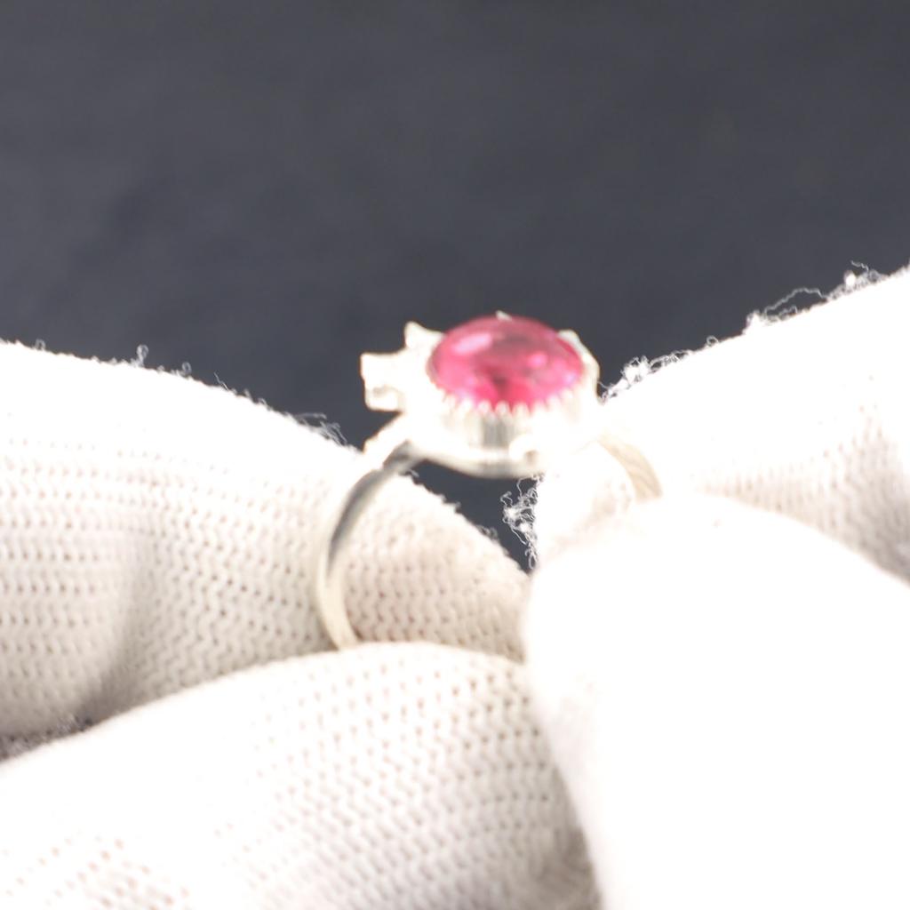 Pink Rubellite Gemstone 925 Sterling Silver Jewelry Handmade Statement Ring RR-67-2