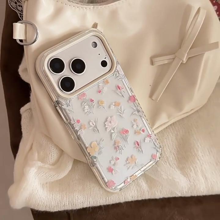 Oil Painting Floral Design Phone Case for iPhone 16, iPhone 17, iPhone 17 Pro Max