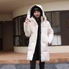 Übergroße, dicke Kapuzenjacke für Damen, mittellange Baumwolljacke