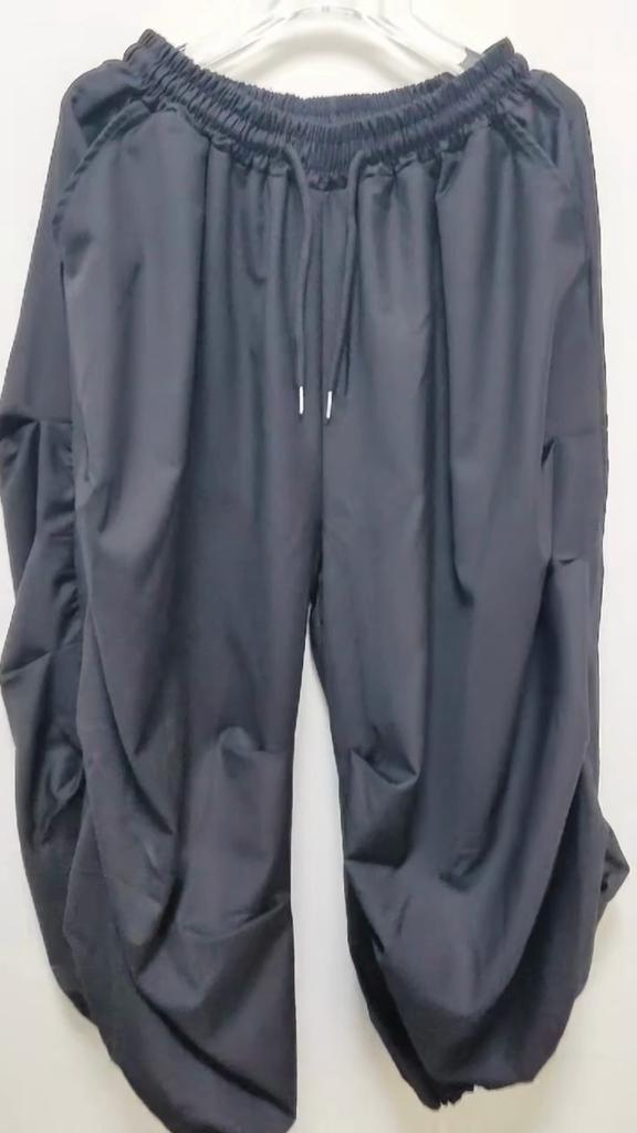 Xitao Pleated Personality Casual Women Wide Leg Pants DMJ3786