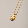 Trendy European and American Style Double-sided Human Pendant Necklace, Simple and Elegant Face Sweater Chain for Women