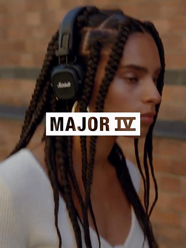 Marshall MAJOR IV Wireless Bluetooth Headphones,Black,On-Ear Gaming Headset,Noise Canceling