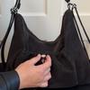 Slouchy Shoulder Bag with Front Pouch Large Capacity Everyday Fashion Tote Bag