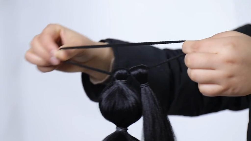MISSQUEEN Syntetisk boblehestehaleforlengelse med elastisk slips Langt omslag hestehale Lanterneforlengelser 75 cm mørk rød hestehale for kvinner Cosplay