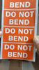 76x38mm DO NOT BEND Shipping Safety Warning Sticker Package Transfer Damage Reminder Paper Label With Gloss Lamination