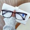 Unisex Vintage Anti-blue Reading Glasses Women Men Trendy Square Frame Plus Diopter Eyeglasses Fashionable Far Sighted Eyewear