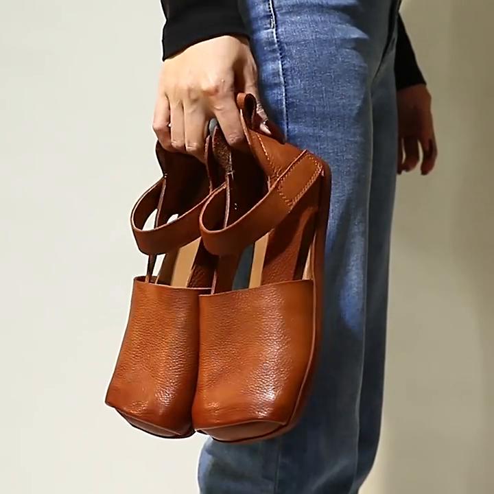 Johnature Женская обувь на плоской подошве из натуральной кожи, удобная дышащая обувь ручной работы с квадратным носком и мягкой подошвой в стиле ретро