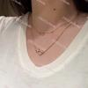 Collana Fibbia a Ferro di Cavallo Edizione Premium Catena Intrecciata Semi-Diamantata Fibbia a U Spessa Catena Clavicolare Completamente Diamantata Placcata Oro 18k Regalo Moda