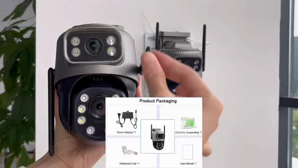 Dual Lens 4G IP Camera 8MP 4K Waterptoof Outdoor Surveillance Monitor Smart Home Night Vision V380 Pro CCTV Security Protection