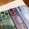 For Magsafe Magnetic Wireless Charge Matte Phone Case For iPhone 11 12 13 14 15 Pro Max 15 Plus Lens Protection Shockproof Cover