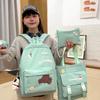 Four-Piece Backpack Set Puppy Student Schoolbag Unisex Large Capacity Backpack