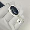Naturlig Svart Onyx Ädelsten Handgjort 925 Sterlingsilver Armband, Svart Spinel Armband För Fru , Unisex Armband, Festkläder Gåva