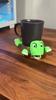 Funny Turtle Coaster 3D Printed Cup Mat Cute Cartoon Turtle Stress Relief Coaster Office Home Decoration Desktop Decoration Figurines
