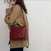Vintage Crossbody Bag Adjustable Strap Multiple Zipper Pockets Solid Color Casual