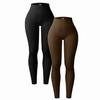 Women's High Waist Yoga Leggings for Workout and Sports, Stretchy Comfortable Thin Long Pants with Ribbed Design, Summer Fashion Trendy Activewear