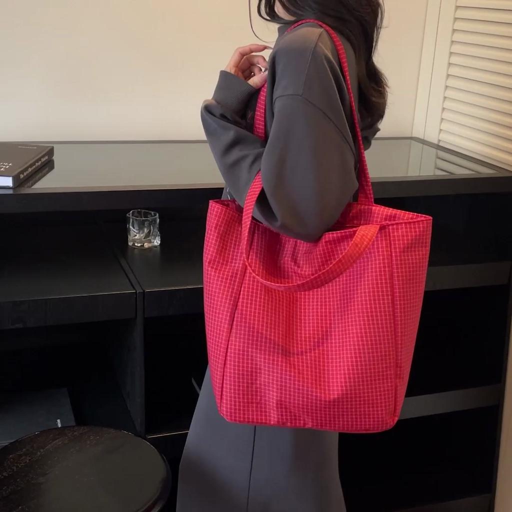 Plaid Shoulder Bag Women's Large Capacity Tote Bag