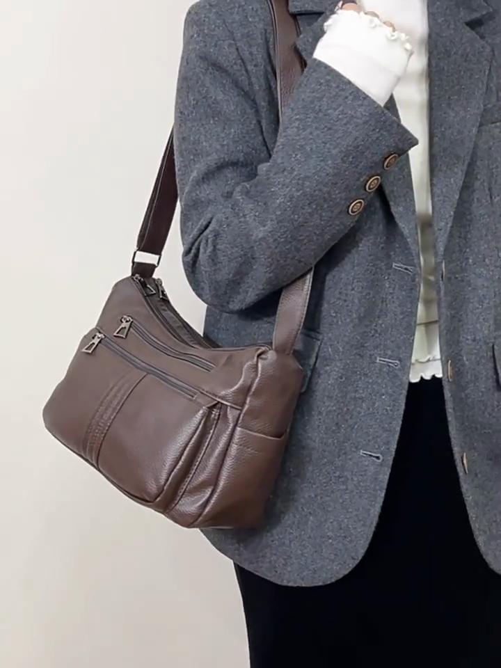 Borsa a tracolla alla moda 2025 con grande capacità Semplicità Versatilità Multitasche Impermeabile e Leggera Borsa a spalla