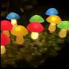 Solar Mushroom Lights Outdoor 8 Modes Waterproof LED Fairy Garden Pathway Lamps Decorative Landscape Yard Patio Wedding Holiday Party Lighting