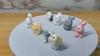 8pcs/set Micro Landscape Mini Rabbits Miniatures Ornaments Cute Animal Rabbit Resin Crafts Fairy Garden Decoration