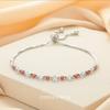 Exquisite Vintage Rectangular Colorful Rhinestone Bracelet for Women, Small and Delicate, Sweet and Charming