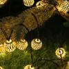 LED Moroccan Hollow Metal Ball String Lights Solar Powered-Perfect for Wedding,Party,Birthday,Garden/Yard Outdoor Decorative/decor for room