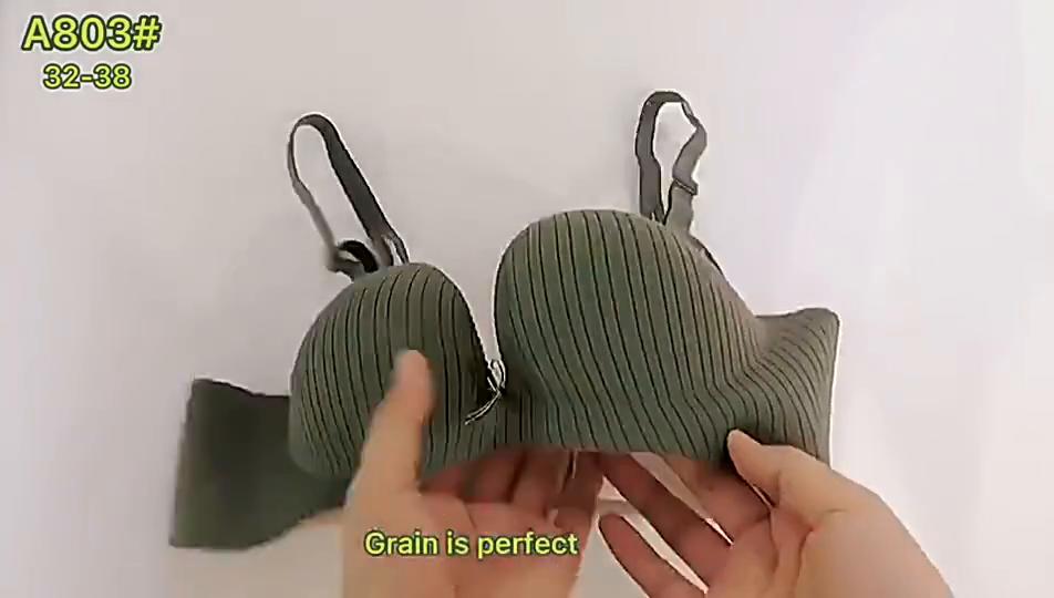 Flarixa Striped Comfortable Underwear Women's Seamless Push Up Bra Without Bones Sexy Low Cut Lingerie Female Strapless Bras Top