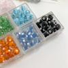 1pc [12x8mm] White Polka Dots Wheel Beads Transparent Flat Round Beads Transparent Glass Wheel Beads DIY Handmade Accessories