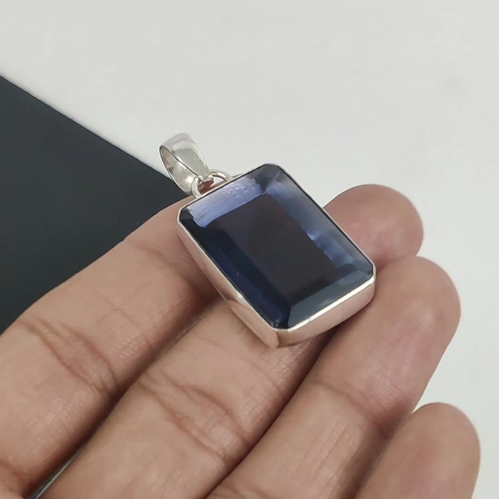 Dainty Amethyst Gemstone Pendant 925 Sterling Silver- Handmade Design, Everyday Wear Jewelry, Unique Amethyst Pendant Gift For WIfe