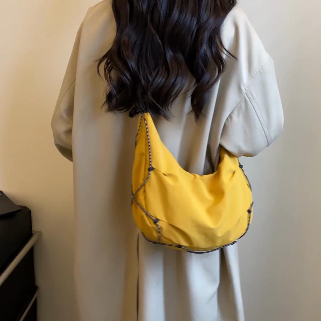 Nylon Shoulder Bag Women's Commuter Crossbody Bag Large Capacity Lightweight Handbag