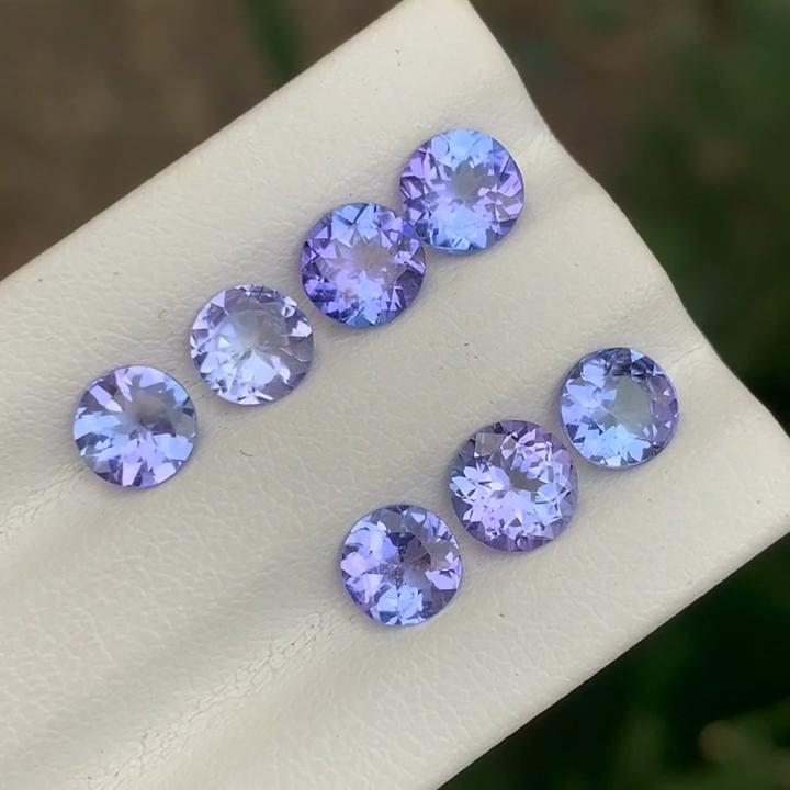A+ Color Natural Tanzanite Gemstone Lot, Round Cut Gemstone Lot, Healing Tanzanite Stone.