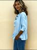 Summer New Women's Solid Color Ruffled T-shirt for Women Casual Three-quarter Short-sleeved Shirt for Women