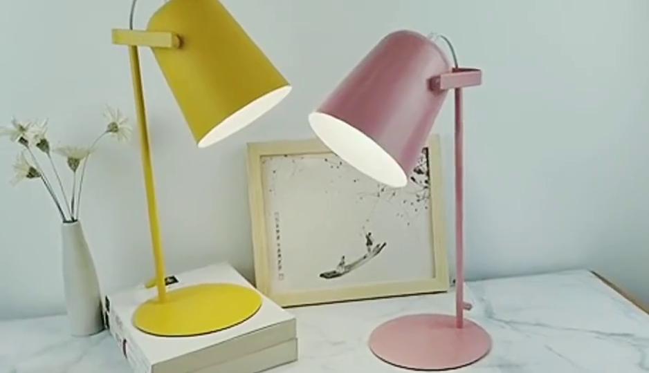 LED stolní lampa kovová severská stolní lampa ochrana očí lampa na čtení kniha světlo na čtení kancelářská růžová lampa lamparas de mesa