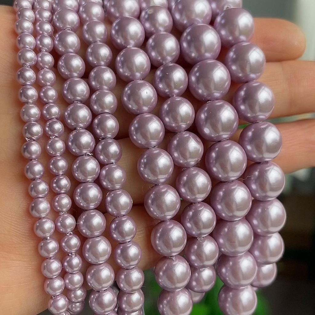 1 pramen/sáček 4/6/8/10 mm AA imitace perel Vícebarevné kulaté skleněné volné vymezovací korálky pro potřeby na výrobu šperků Náramky DIY Charms 15''