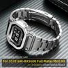 New Mod Kit Accessories for Casio Small Square Watch 3578 GW-BX5600 Metal Case Bezel Stainless Steel Strap Men Black/Gold/Silver