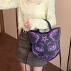 New women's bag dark cat oblique span bag fashion trendy handbag punk style cat face halloween women's bag
