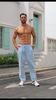 European and American Men's Linen Straight Loose Pants Solid Color Casual Lace-up Wide-leg Beach Pants