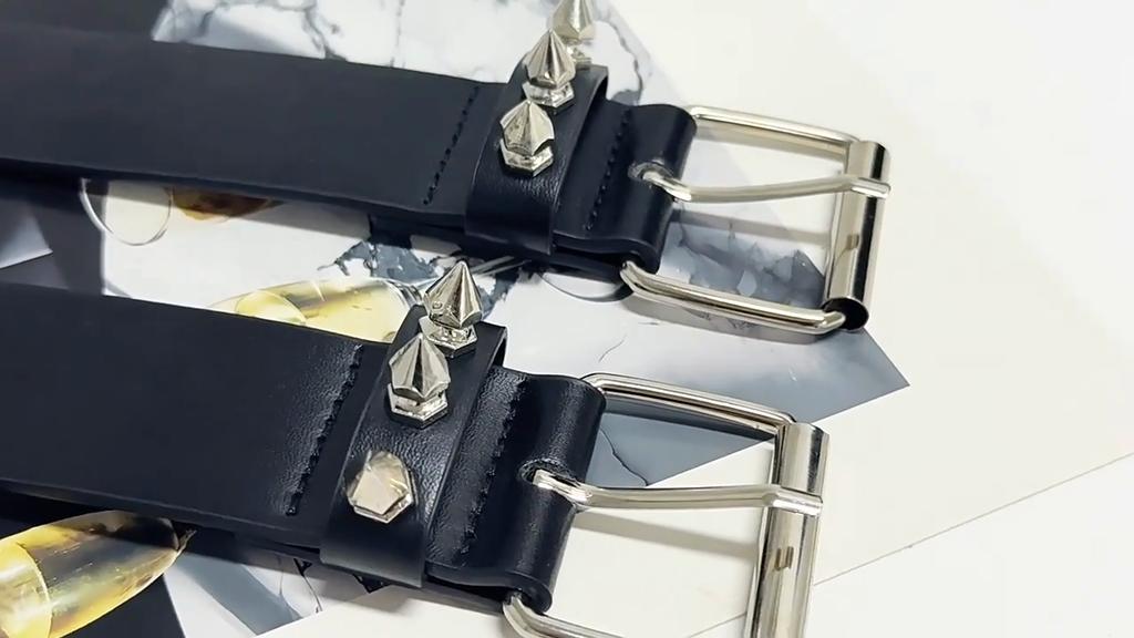 1PC Studded Belt Metal Punk Rock Rivet Belts For Women/Men Punk Belt Gothic Belt Accessories For Jeans Pants